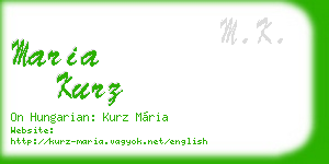 maria kurz business card